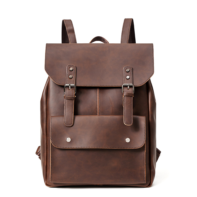 Leather Work Rucksack Mens - GOYN Vintage erkek Deri Sırt Çantası
