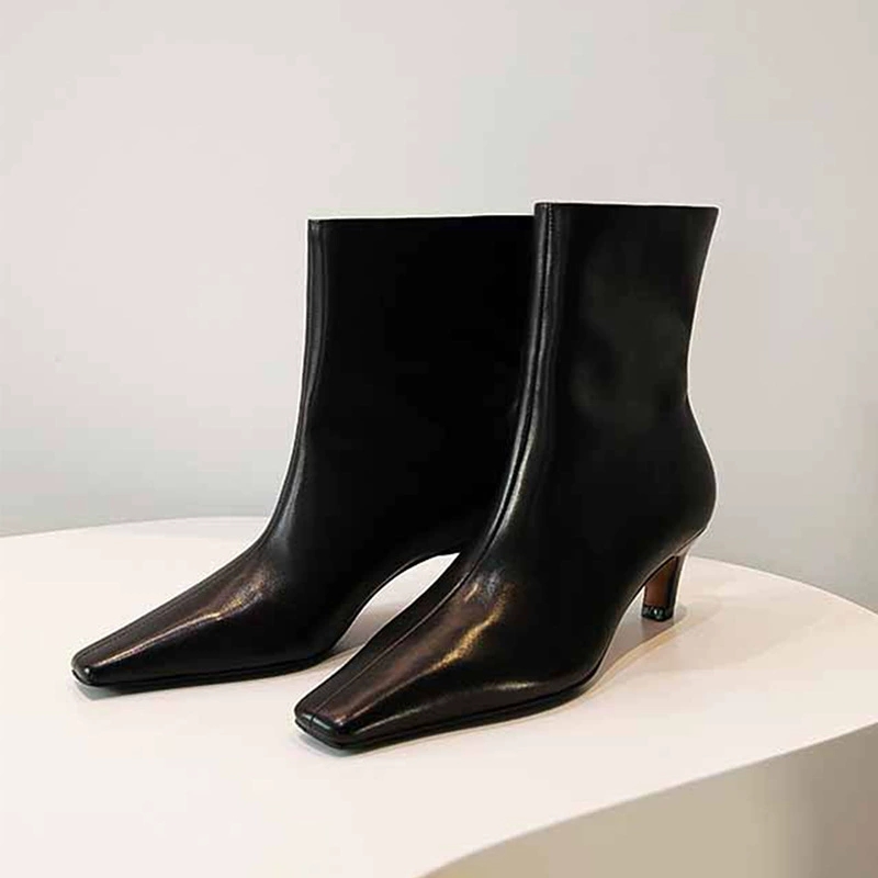 Leather Work Western - AIYKAZYSDL 2025 Kare Burunlu Bilek Botları