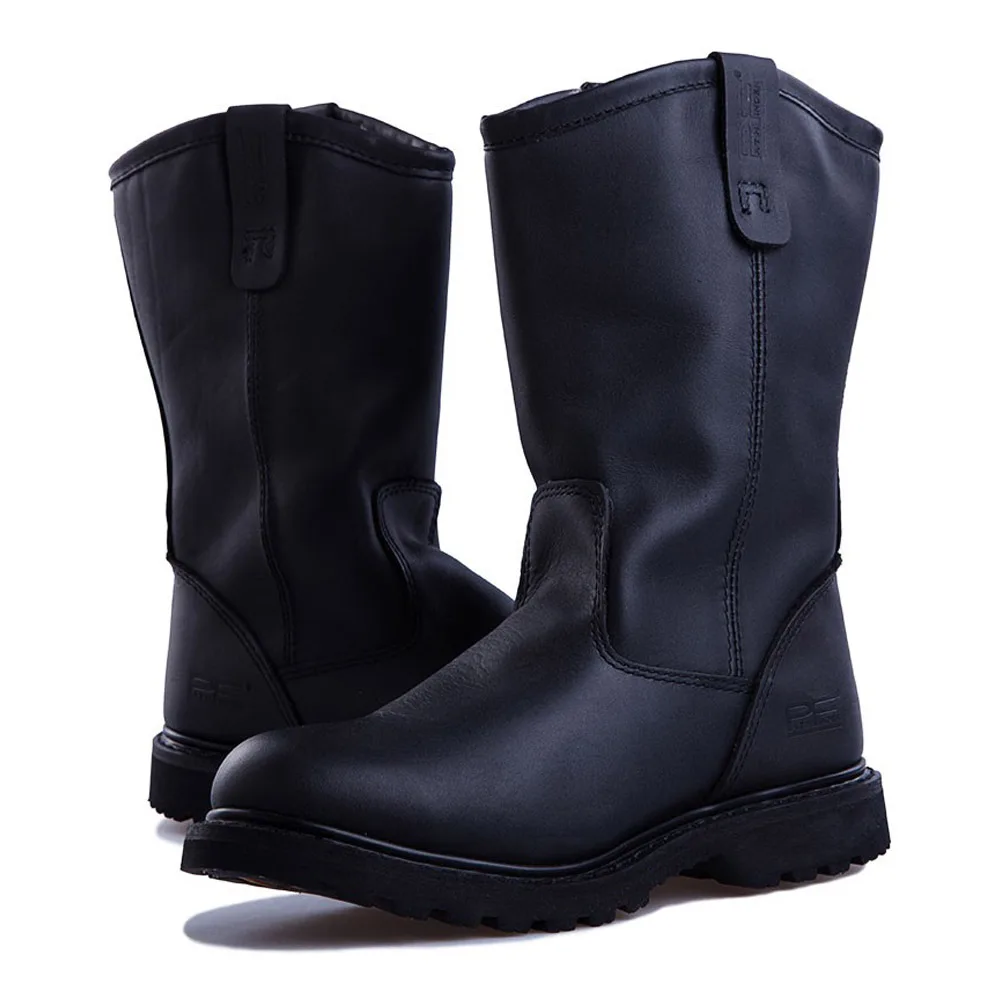 Leather Work Western - Pf erkek Hakiki Deri Goodyear-Welted Motosiklet