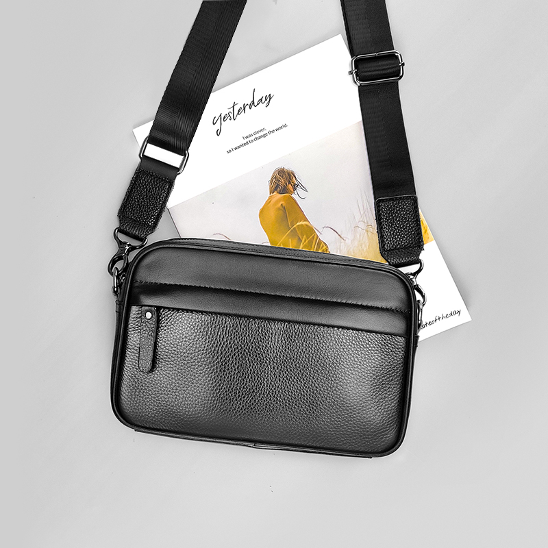 Leather Work Bag Mens - Erkek Hakiki Deri Omuz Çantası Üst