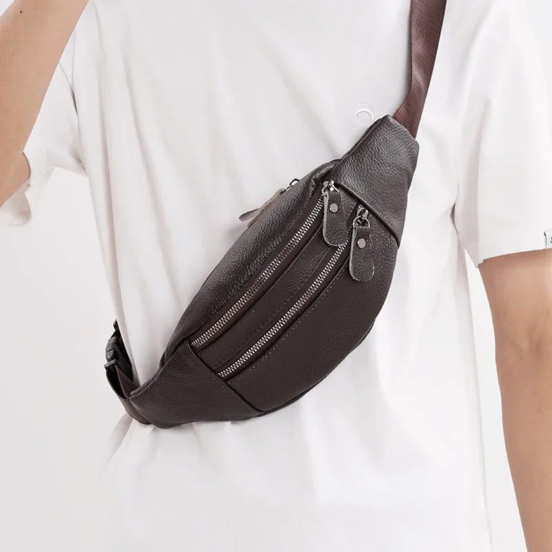 Leather Work Bag Mens - Hakiki Deri Erkek Bel Çantası Çok