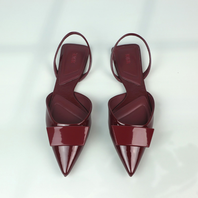 Leather Work Dress - Marka Patent Deri Yaz Kadın Düz