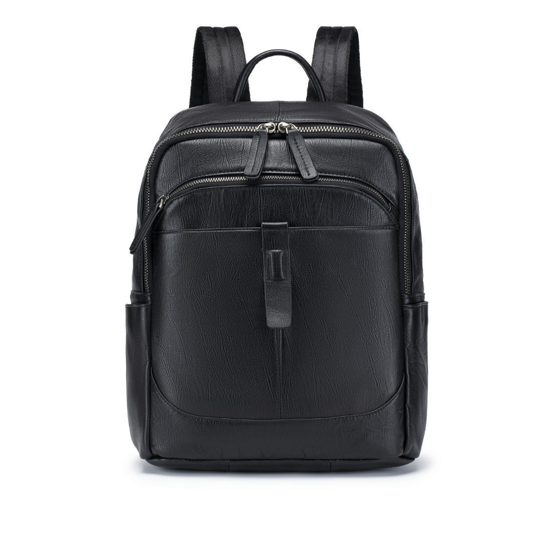 Leather Work Rucksack Mens - Siyah Erkek Hakiki Deri Sırt Çantası