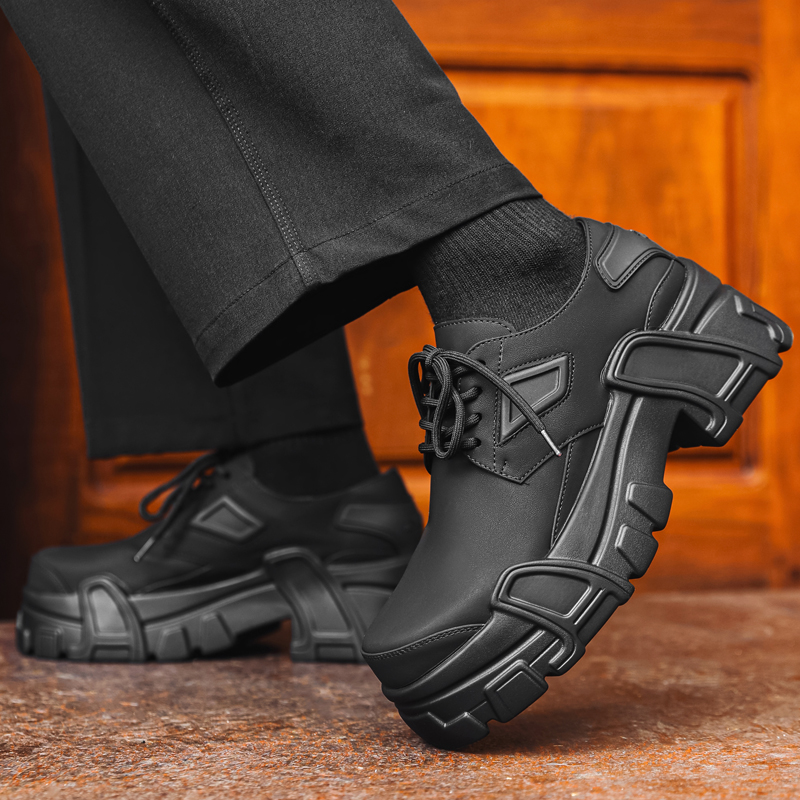 Leather Work Dress - Erkekler platformu için deri ayakkabı resmi