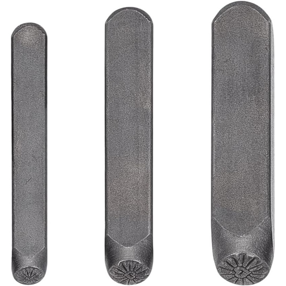 Leatherwork Jewelry - 3 adet Metal delme damgası kalp