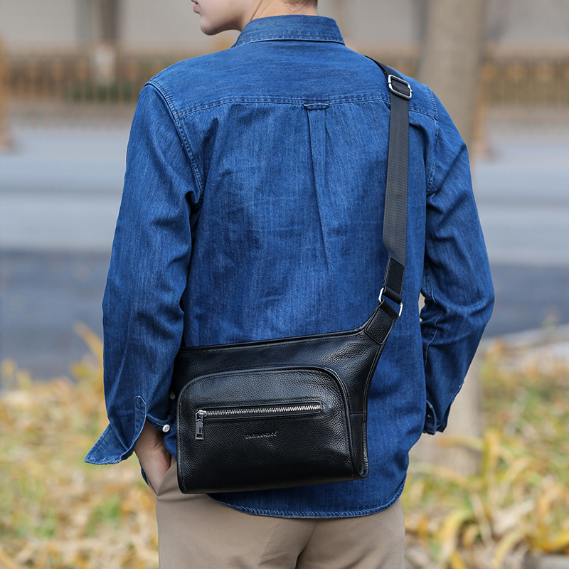 Leather Work Bag Mens - Deri yeni ticari su geçirmez crossbody