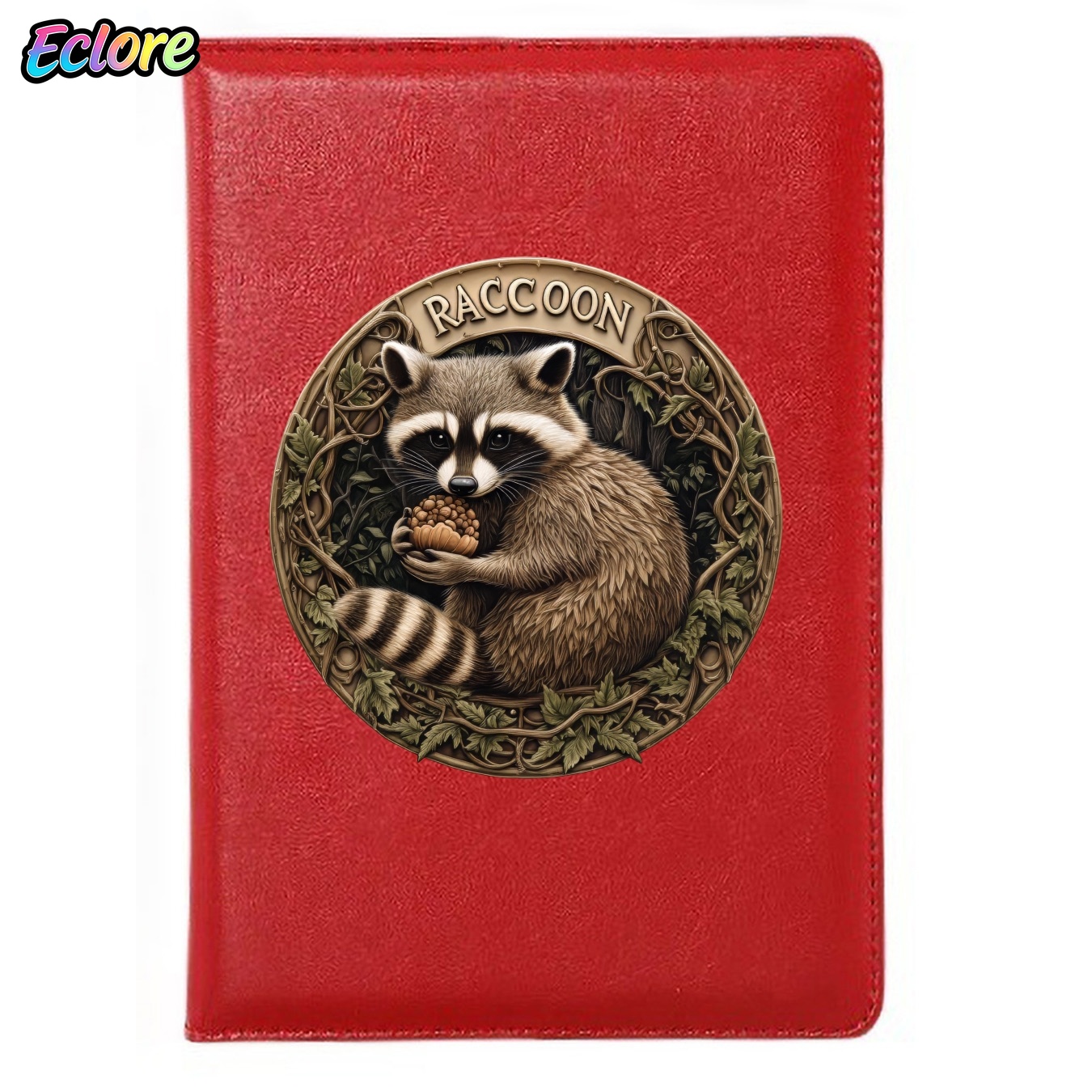 Leather Work Diary Covers - Rakun İllüstrasyonlu Vintage Deri Günlük, Ofis,