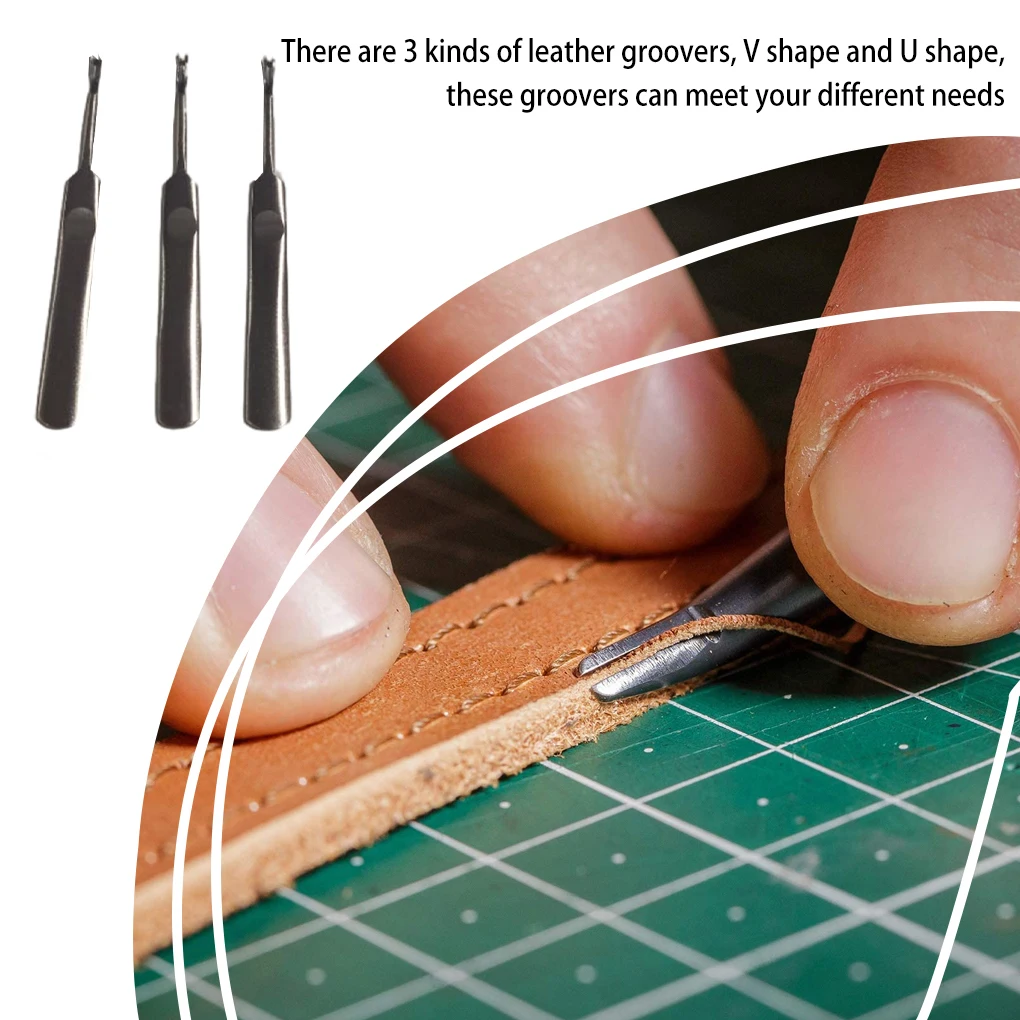 3 adet deri oluk açma seti U V - Leatherwork Edge Beveler incelemesi ve fiyatı