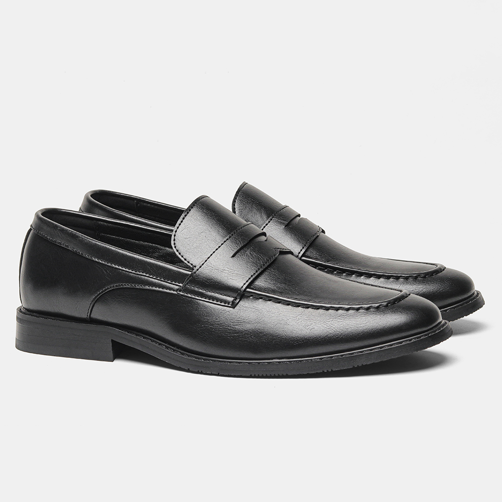 Erkek Siyah Penny Loafer'lar K - Leather Work Dress incelemesi ve fiyatı