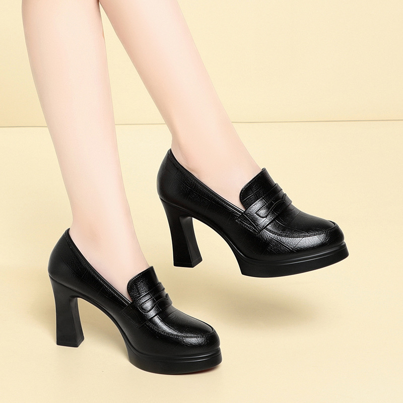 6cm 9cm Rahat Şık Kadın Ayakka - Leather Work Dress incelemesi ve fiyatı