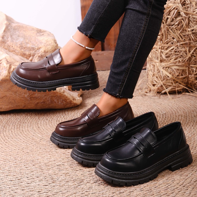 Kadın Kahverengi Deri Loafer'l - Leather Work Dress incelemesi ve fiyatı