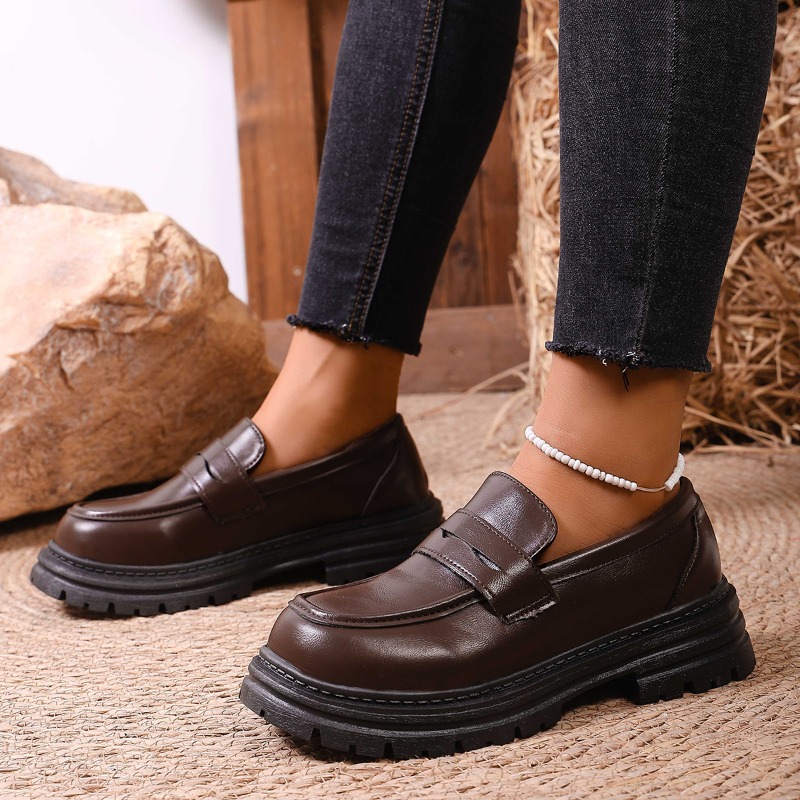 Kadın Kahverengi Deri Loafer'l - Leather Work Dress incelemesi ve fiyatı
