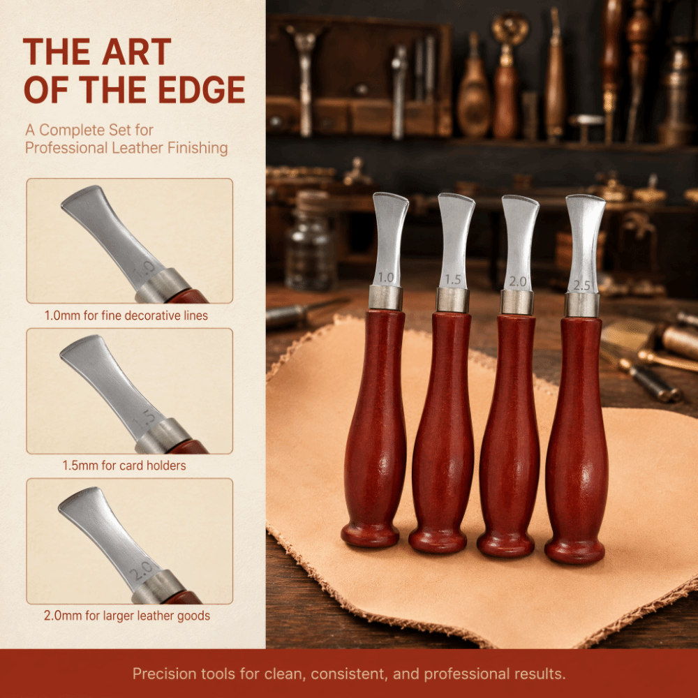 4 adet Hassas Kenar Kırıcı Der - Leatherwork Edge Beveler incelemesi ve fiyatı