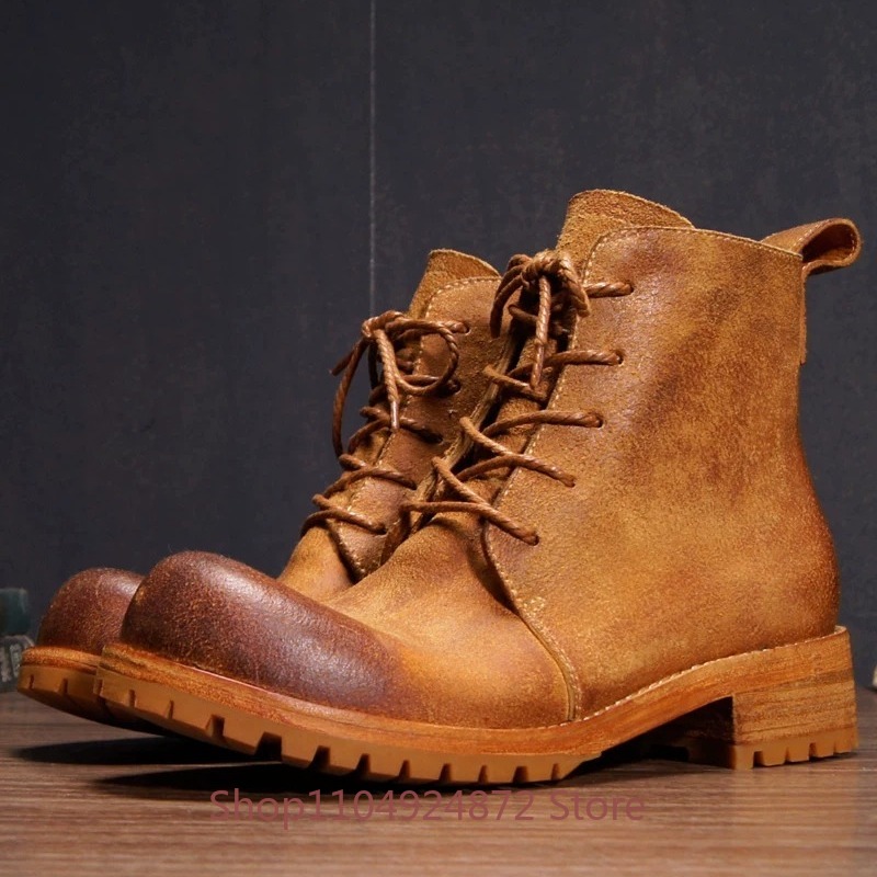 El yapımı Retro çöl botları er - Leather Work Western incelemesi ve fiyatı
