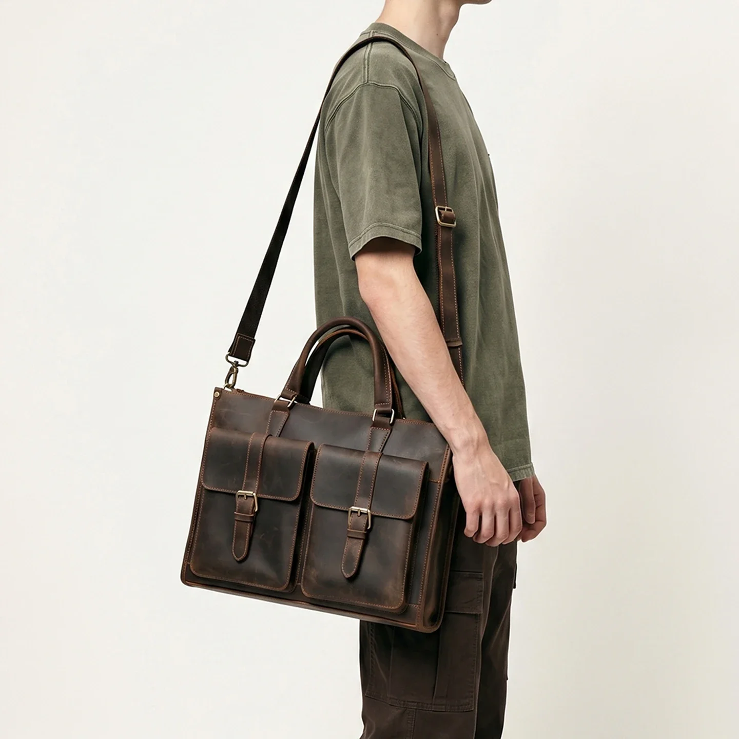Vintage Hakiki Deri Erkekler İ - Leather Work Bag Mens incelemesi ve fiyatı