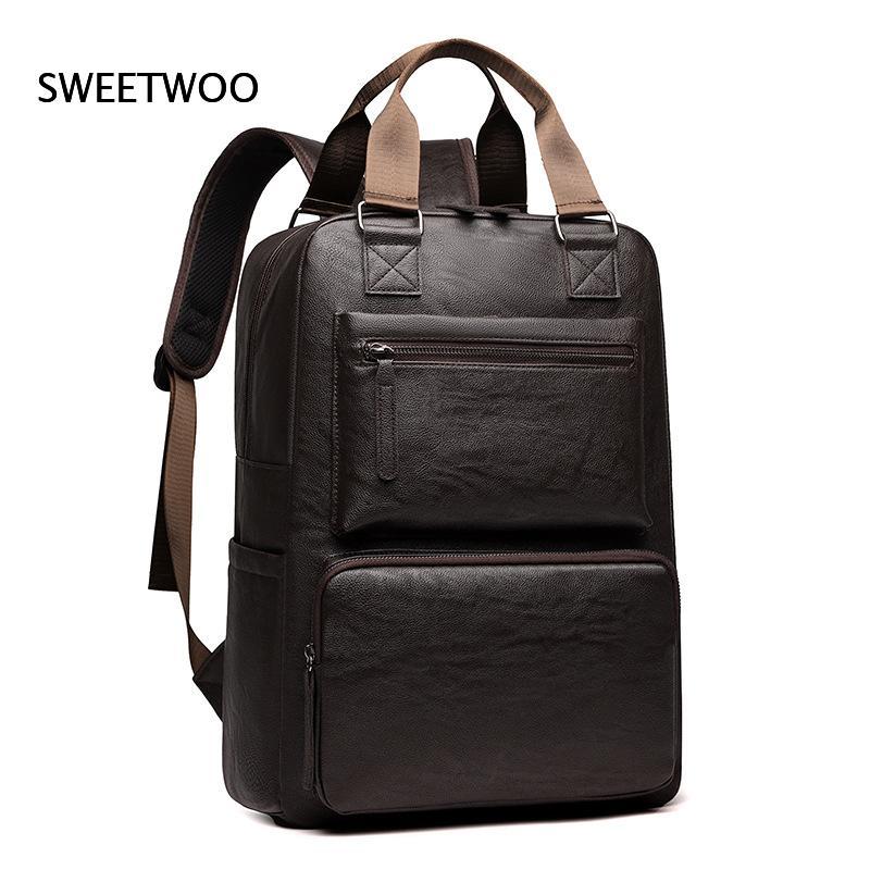 Erkek Suni Deri Laptop Sırt Ça - Leather Work Rucksack Mens incelemesi ve fiyatı