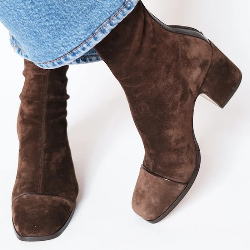 Süet Deri Kadın Botları Sivri  - Leather Work Western incelemesi ve fiyatı