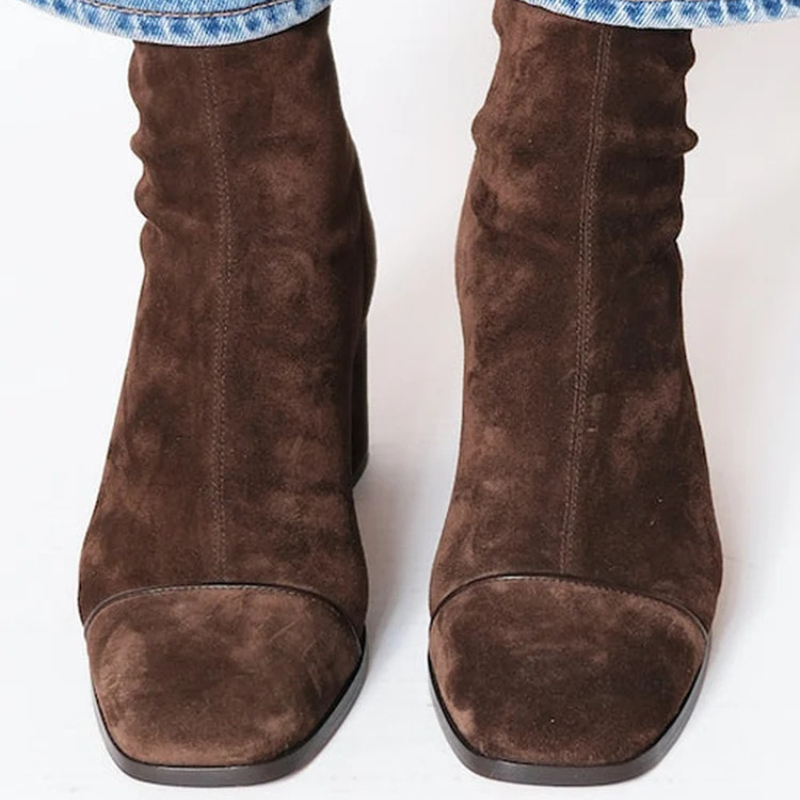 Süet Deri Kadın Botları Sivri  - Leather Work Western incelemesi ve fiyatı