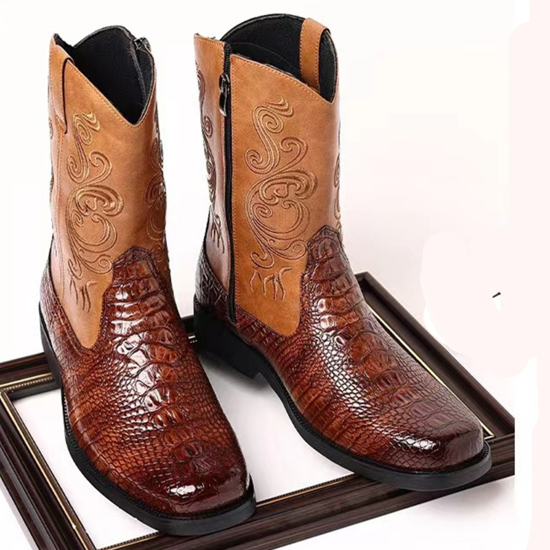 Nakış Erkek Botları Retro Kovb - Leather Work Western incelemesi ve fiyatı
