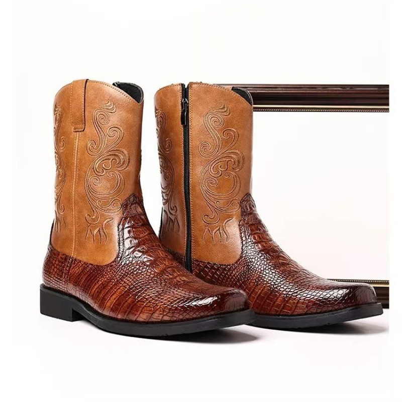 Nakış Erkek Botları Retro Kovb - Leather Work Western incelemesi ve fiyatı