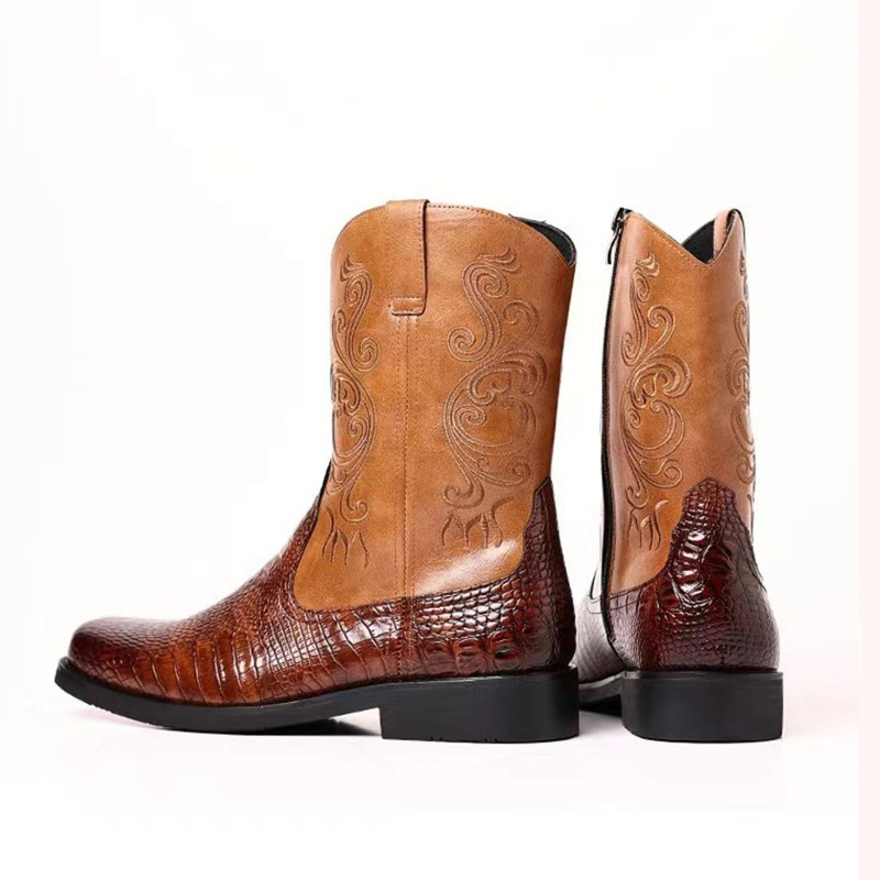 Nakış Erkek Botları Retro Kovb - Leather Work Western incelemesi ve fiyatı